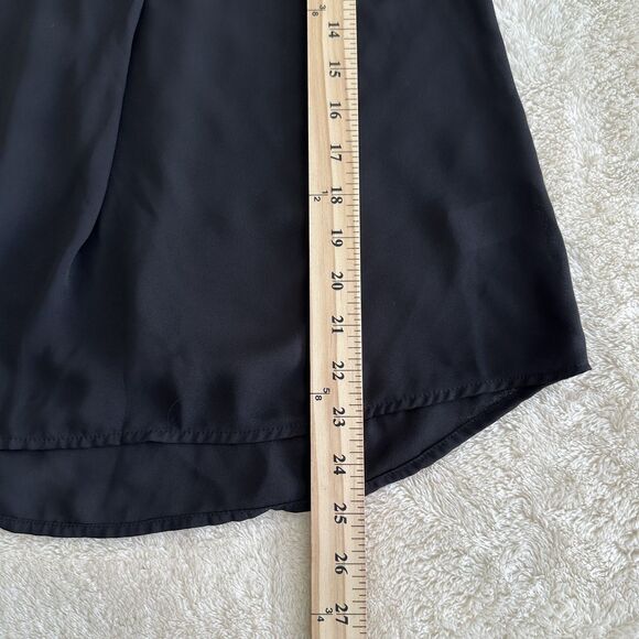 DR2 Blouse Size XXS Black V Neck Cap Sleeves Casual Business Workwear - Picture 8 of 8